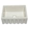 Alfi Brand 24" Biscuit Reversible Smooth / Fluted Sgl Bowl Fireclay Farm Sink AB2418HS-B - alternate 6
